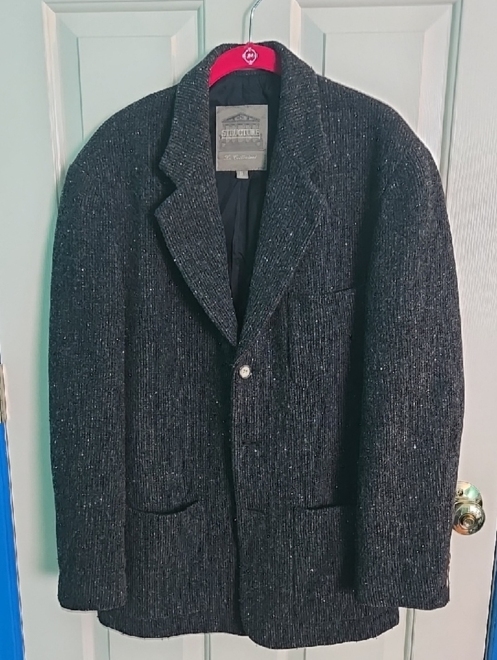 Structure Men's Charcoal Tweed Sport Coat - Dark Gray